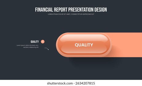 Ilustração do vetor de layout de apresentação de slides da campanha para investidores. Design da Apresentação do Diagrama de Um Elemento do Plano de Vendas. Modelo de quadro infográfico da opção 1 da revisão de serviço.