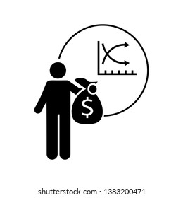 Investor, chart, statistics icon. Element of investor man icon. Premium quality graphic design icon. Signs and symbols collection icon for websites, web design, mobile app
