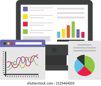 Investor Dashboard or Reporting System Concept, Crypto Trader Vector Icon Design, Business Finance Symbol, Treasury and Capital Budget Sign, Financial Planning, Analysis and Control stock illustration