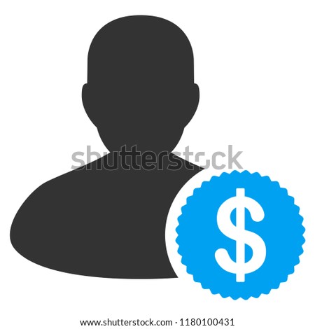 Investor flat vector icon. An isolated icon on a white background.