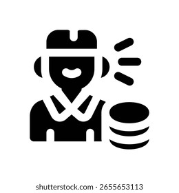 Icono de glifo de inversor. Icono de Vector fuerte y sólido para Sitios web, interfaces móviles, presentaciones y marca visual. Alta calidad y fácil de editar.