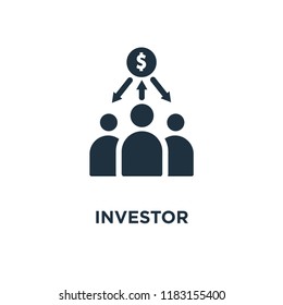 Investor Icon Black Filled Vector Illustration Stock Vector (royalty 