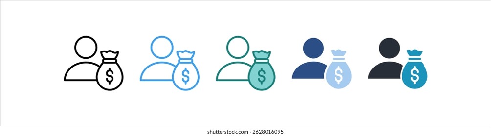 Investor Icon In Different Style Vector