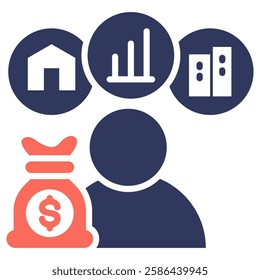 Investor Icon Element For Design