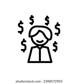 Investor icon or logo design isolated sign symbol vector illustration - high quality line style vector icon suitable for designers, web developers, displays and websites