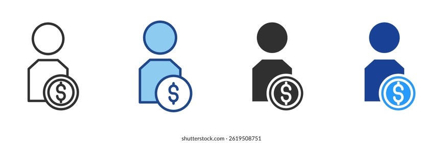 Investor Icon Multiple Style Vector Collection