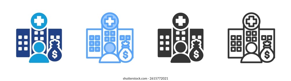 Investor icon set multiple style collection