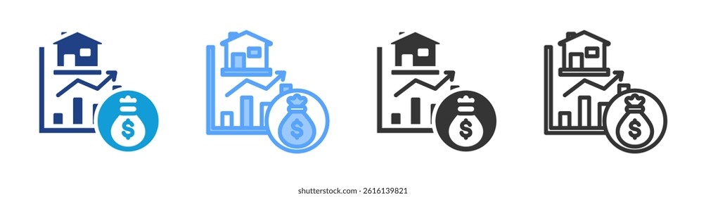Investor icon set multiple style collection