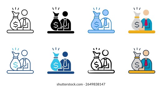 Conjunto de iconos de inversor colección de estilos múltiples 
