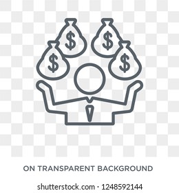 Investor icon. Trendy flat vector Investor icon on transparent background from Cryptocurrency economy and finance collection. High quality filled Investor symbol use for web and mobile
