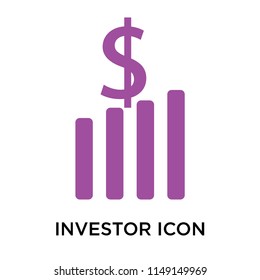 Investor icon vector isolated on white background for your web and mobile app design, Investor logo concept