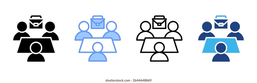 Investor Meeting icon sheet multiple style collection