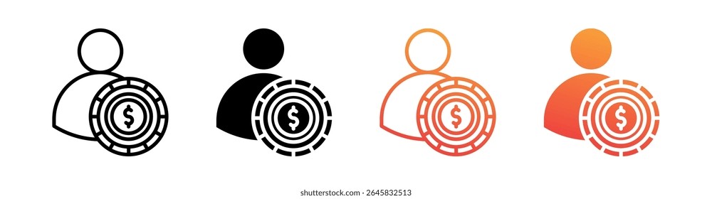 Vector de conjunto de iconos de estilo múltiple de inversor