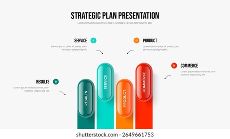 Investor Portfolio Slideshow Layout Vector Illustration. Company Solution Four Option Diagram Slide Template. Marketing Insight 4 Element Infographic Frame Design.