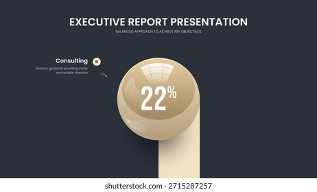 Investor Profile Frame Design Vector Illustration. Marketing Development One Element Diagram Presentation Template. Professional Report 1 Option Graph Slide Layout.