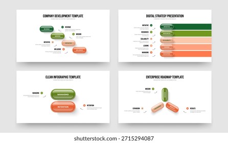 Investor Proposal Four Five Two Three Step Diagram Frame Design Vector Illustration Bundle. Marketing Solution 4 5 2 3 Option Infographic Presentation Template Collection.