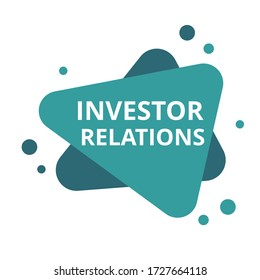 Investor relations concept vector. Flat design on white background. Finance and business concept.