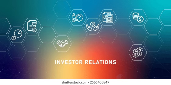 Investor relations gradient header corporate partnership company financial data and relations with stakeholders for investment 