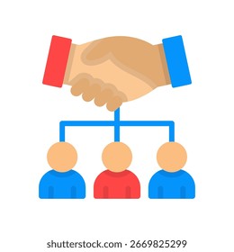 Icono de relaciones con inversores Ilustración vectorial plana