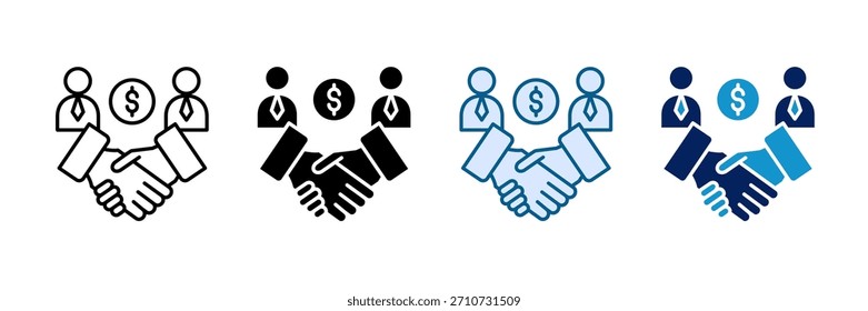 Conjunto de ícones de relações com investidores Coleção de estilos múltiplos