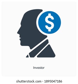 Investor or shareholder icon concept