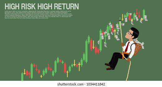 An investor is taking profit at the high price of the stock chart.
