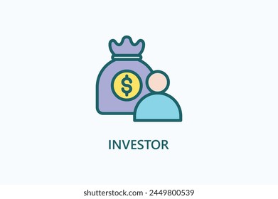 Investor vector, icon or logo sign symbol illustration