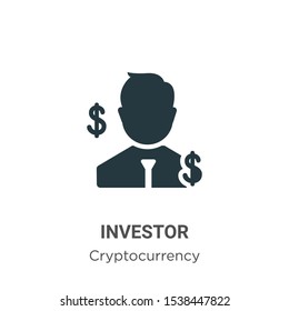 Investor vector icon on white background. Flat vector investor icon symbol sign from modern cryptocurrency collection for mobile concept and web apps design.