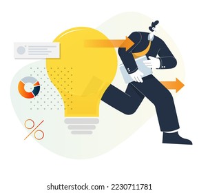 Investors and Executives Leaving Startup - Stock Illustration as EPS 10 File