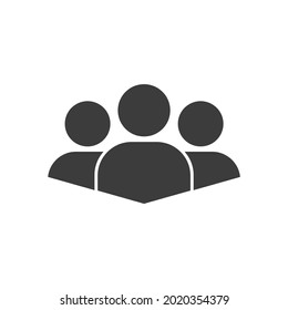 Investors Icon Isolated on Black and White Vector Graphic