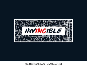 Invincible slogan typography perfect t shirt design.