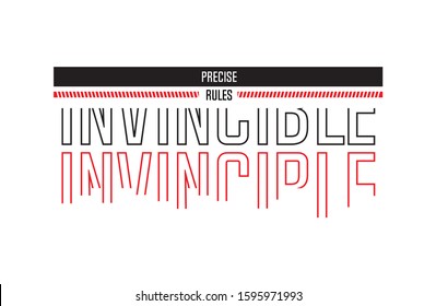 Invincible Typography Print Design Style