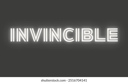 invincible , Unique bold typography design for social media graphics