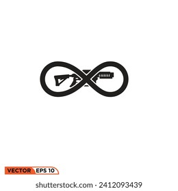 Invinite weapon icon vector graphic of template 