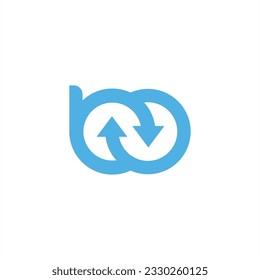 invinity arrow logo blue color in white background
