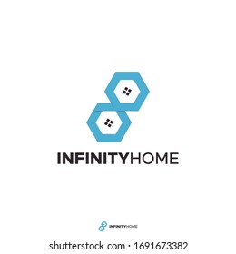 Invinity home logo design unique