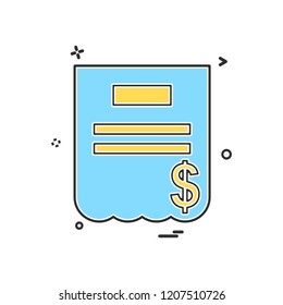 Invioce icon design vector