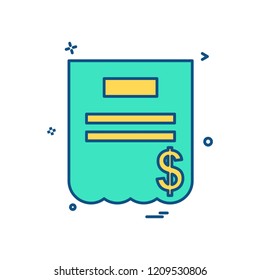Invioce icon design vector