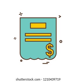 Invioce icon design vector