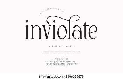 Inviolate Elegant Script Font Alphabet