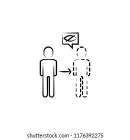 Invisibility icon. Element of mad science icon for mobile concept and web apps. Hand drawn Invisibility icon can be used for web and mobile
