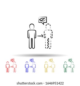 Invisibility multi color style icon. Simple thin line, outline vector of mad science icons for ui and ux, website or mobile application