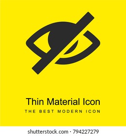 Invisible bright yellow material minimal icon or logo design