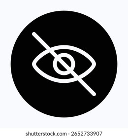  Invisible Circular Icon For User Interface, Isolated Vector Icon.