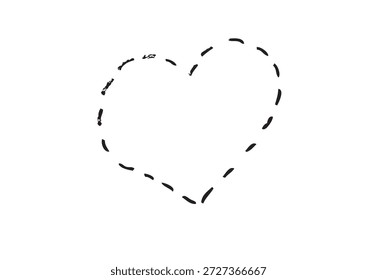 Concepto invisible del corazón Ilustración dibujada a mano 