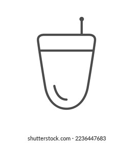 Invisible hearing aid line icon