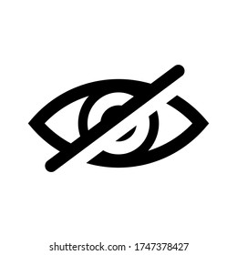 invisible icon symbol vector on white background