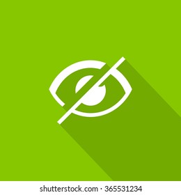 Invisible isolated minimal single flat linear icon in color. Eye line vector icon for websites and mobile minimalistic flat design.