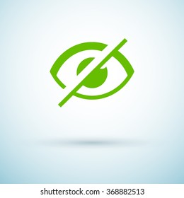 Invisible isolated minimal single flat linear icon in color. Eye line vector icon for websites and mobile minimalistic flat design.