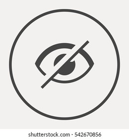 Invisible isolated minimal single flat linear icon in color. Eye line vector icon for websites and mobile minimalistic flat design.